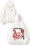 Lil Peep Love Will Design Back Printed White Hooded Sweatshirt
