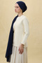 Paris Silk Shawl - Navy Blue - 4