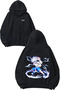 Killua Hunter X Hunter Design Back Printed Black Hooded Sweatshirt