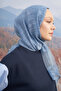 Silk Vintage Model Shawl - Denim Blue - 2