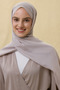Paris Silk Shawl - Light Mink - 4