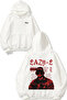Eazy E Red Design Back Printed White Hooded Sweatshirt
