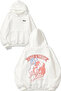 Lady and Tramp Design Back Printed White Hooded Sweatshirt