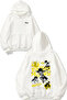Meghru Bachira Design Back Printed White Hooded Sweatshirt