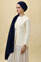Paris Silk Shawl - Navy Blue