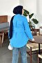 Tunic Shirt with Tie at the Waist Blue - 4