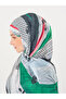 Palestine Shawl Kefiye Olive and Palestine Flag Printed Checkered Women's Shawl Afl2364 - 8