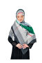 Palestine Shawl Kefiye Olive and Palestine Flag Printed Checkered Women's Shawl Afl2364 - 4