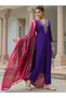 Women's Muslin Straight Fit Kurta & Pant Set with Zari Embroidery & Patola Print Dupatta - 3