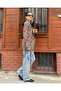 Women's Leopard Double-Breasted Oversize Blazer Jacket with Button Detail - 8
