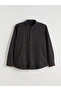 Anthracite Plus Size Regular Fit Long Sleeve Men's Shirt - 5