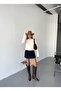 Women's Ecru Heart Button Soft Textured Cardigan - 6