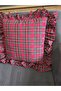 Ruffled Plaid Throw Pillow Cover - 5
