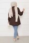 Full-Length Hijab Shirt with Hidden Buttons and Pleat Detail - 5
