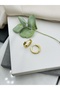 Square Model Gold Gold Color Hoop Steel Earrings Size 3 Color Does Not Change