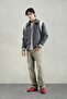 Gray Velvet College Jacket
