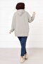 Kangaroo Pocket Hijab Sweatshirt Stone - 3