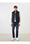 Black Standard Fit Stand Collar Men's Puffer Vest - 2