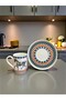 Porcelain Coffee Cup Set for 6 People Herm Horse Pattern - Feray Home - 4
