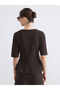 Esvab • Modern & Distinctive Zero Roba Collar Peplum Women's Knitwear Sweater - 5