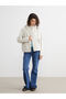 Beige Hooded Oversized Leather Look Women's Raincoat - 2