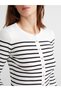 Özmarka New Season Crew Neck Striped Women's Knitwear Cardigan - 3