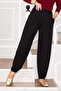 Front Pleated Detailed Pocketed Trousers Black - 2