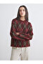 Crew Neck Diamond Patterned Women's Knitwear Sweater - 2
