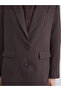 Alita City Lcw Modest Brown Plain Loose & Baggy Women's Blazer Jacket with a Difference - 3