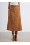 Vizyon New Season Belted Suede Skirt - 3