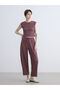Esvab • Modern & Distinctive Women's Textured Pants with Waist Cord - 2