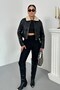 Women's Cropped Jacket Faux Leather Collar Fur Trim Zipper Double Pockets Short Leather Coat - 5