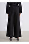 Wide Leg Women's Trousers with Elastic Waist - 4