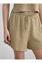 Özmarka New Season Elastic Waist Textured Women's Shorts - 3