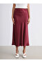 Özmarka New Season Elastic Waist Satin Skirt - 2