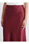 Özmarka New Season Elastic Waist Satin Skirt - 3