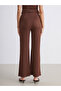 Women's Textured Spanish Leg Pants with Elastic Waist - 4