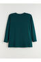 Lcw Everyday Green Crew Neck Oversize Women's T-Shirt - 8