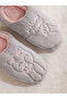 Lcw Steps Gray Squirrel Embroidered Women's House Slippers - 3