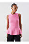 Nevavm Oval Collar Peplum Knitwear Blouse with a Difference