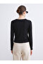 Lcwaikiki Basic Crew Neck Ribbed Crop Women's Cardigan - 4