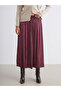 Özmarka New Season Elastic Waist Satin Pleated Skirt - 2