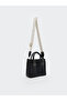 Leather Look Women's Shoulder Bag with Strap - 2