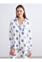 Alita City with a Difference, Lcw Dream Ecru Floral Long Sleeve Women's Pajama Set - 3
