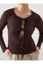 Trendlucky Contrast Collar Lace Women's Cardigan - 3