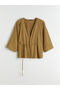 Esvab • Modern & Distinctive Double-Breasted Roba Collar Textured Women's Kimono - 6
