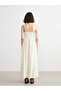 Peak New Season Square Neck Linen Blended Dress - 4