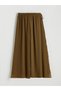 Alita City Lcw Modest Khaki Plain Long Women's Skirt with a Difference - 6