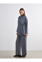 Lcw Modest Gray Double-Breasted Collar Women's Kimono - 3