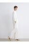 Linen Look Women's Trousers with Elastic Waist